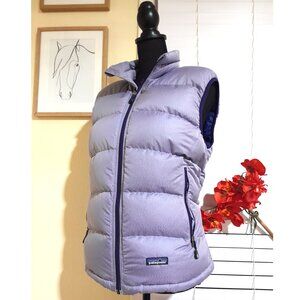 Patagonia Down Lightweight Full Zip 3 Pocket Drawstring Purple Puffer Vest M